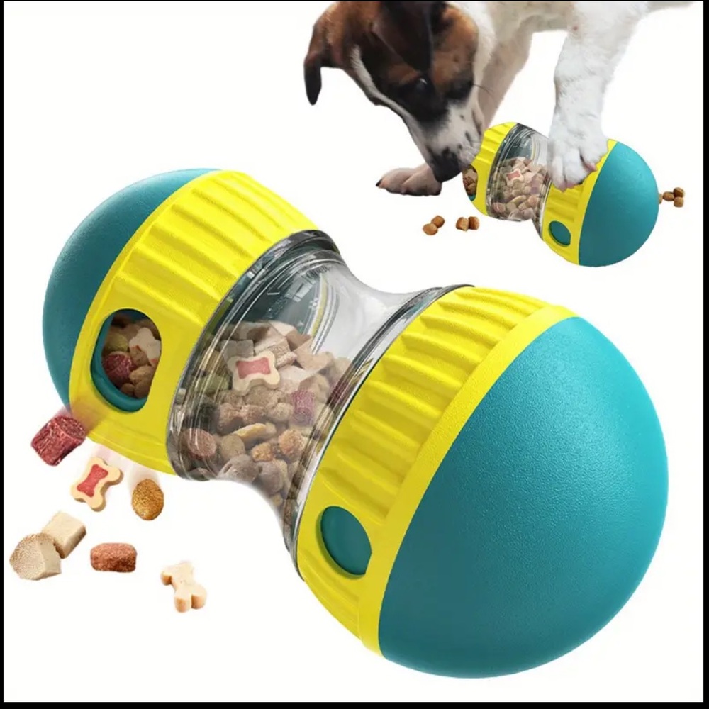 Interactive Pet Treat Dispenser Toy - in Blue